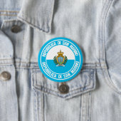 San Marino Round Emblem Ronde Button 7,6 Cm (In situ)