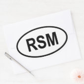 San Marino "RSM" Ovale Sticker (Envelop)