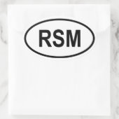 San Marino "RSM" Ovale Sticker (Tas)