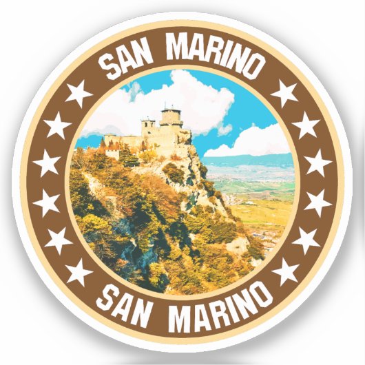 San Marino Sticker (Voorkant)