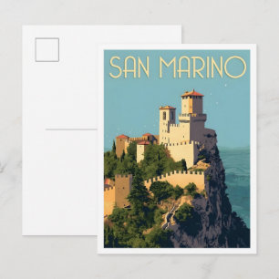 San Marino Vintage Art Reizen Briefkaart