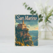 San Marino Vintage Briefkaart (Staand voorkant)