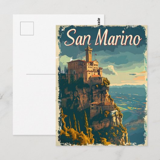 San Marino Vintage Briefkaart (Voorkant / Achterkant)