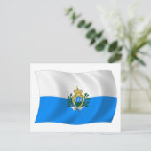 San Marino Vlag Ansichtkaart Briefkaart (Staand voorkant)
