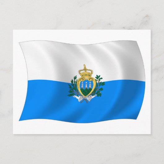 San Marino Vlag Ansichtkaart Briefkaart (Voorkant)