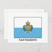 San Marino-vlag Briefkaart (Voorkant / Achterkant)
