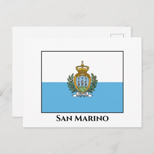 San Marino-vlag Briefkaart (Voorkant / Achterkant)