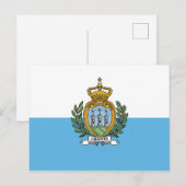 San Marino-vlag Briefkaart (Voorkant / Achterkant)
