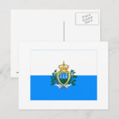 San Marino-vlag Briefkaart (Voorkant / Achterkant)