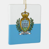 San Marino-vlag Keramisch Ornament (Rechts)