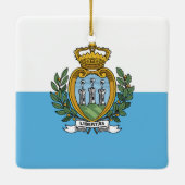 San Marino-vlag Keramisch Ornament (Achterkant)