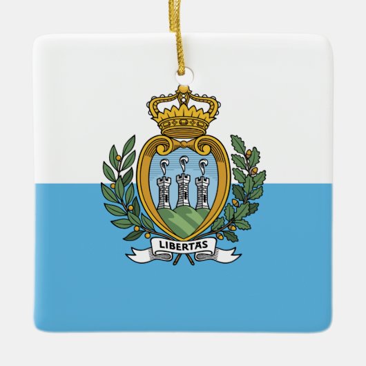 San Marino-vlag Keramisch Ornament (Voorkant)