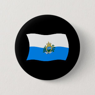 San Marino Vlag Knop Ronde Button 5,7 Cm