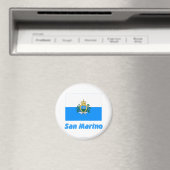 San Marino Vlag met Naam Magneet (Insitu (Vaatwasser))