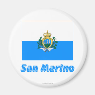 San Marino-vlag met naam Magneet