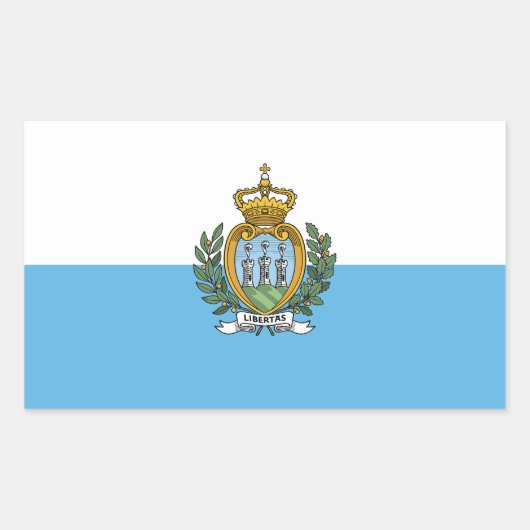 San Marino-vlag Rechthoekige Sticker (Voorkant)