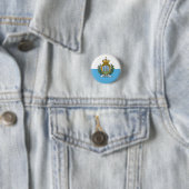 San Marino-vlag Ronde Button 3,2 Cm (In situ)