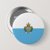 San-Marino vlag Ronde Button 7,6 Cm (Voorkant /achterkant)