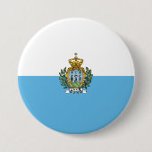San-Marino vlag Ronde Button 7,6 Cm (Voorkant)