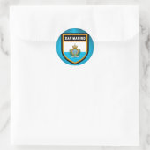 San Marino-vlag Ronde Sticker (Tas)