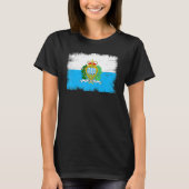  San Marino-vlag Sammarinese Onafhankelijkheid D T-shirt (Voorkant)