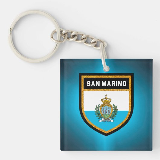 San Marino-vlag Sleutelhanger (Voorkant)