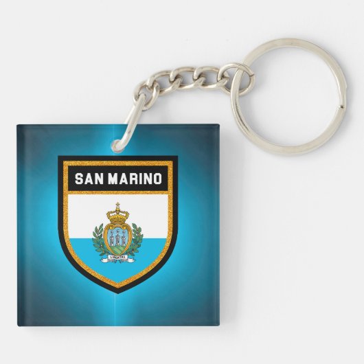 San Marino-vlag Sleutelhanger (Achterkant)