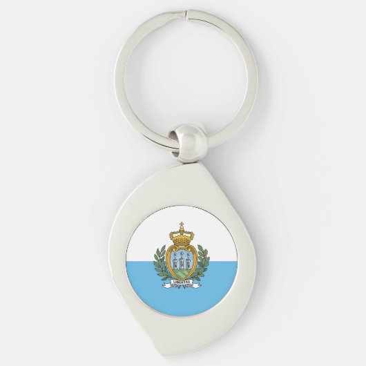 San Marino-vlag Sleutelhanger (Voorkant)