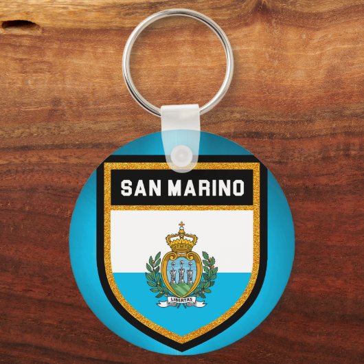 San Marino-vlag Sleutelhanger (Voorkant)