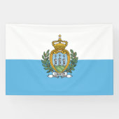 San Marino-vlag Spandoek (Horizontaal)