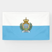San-Marino vlag Spandoek (Horizontaal)