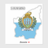 San Marino-vlag Sticker (Vel)
