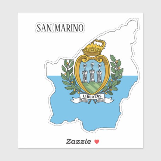 San Marino-vlag Sticker (Vel)