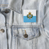 San Marino-vlag Vierkante Button 5,1 Cm (In situ)