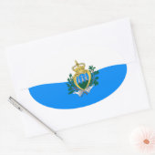 San Marino Vlagsticker Ovale Sticker (Envelop)