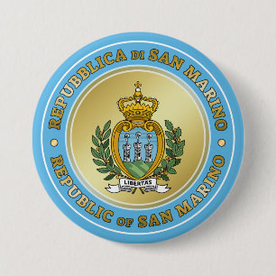 San Marino-wapenstilstand Ronde Button 7,6 Cm