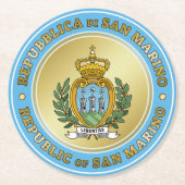 San Marino-wapenstilstand Ronde Kartonnen Onderzetter (Voorkant)