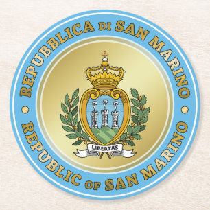 San Marino-wapenstilstand Ronde Kartonnen Onderzetter