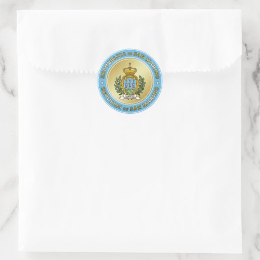 San Marino-wapenstilstand Ronde Sticker (Tas)