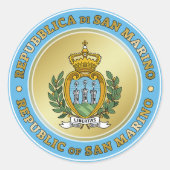 San Marino-wapenstilstand Ronde Sticker (Voorkant)