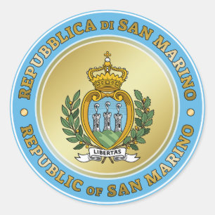 San Marino-wapenstilstand Ronde Sticker