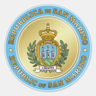 San Marino-wapenstilstand Ronde Sticker