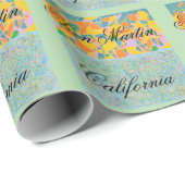 San martin California with abstract art Cadeaupapier (Rol Hoek)