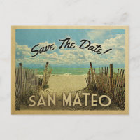 San Mateo Beach Vintage sparen de Datum
