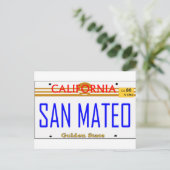 San Mateo,Ca Lincense — T-Shirt Briefkaart (Staand voorkant)