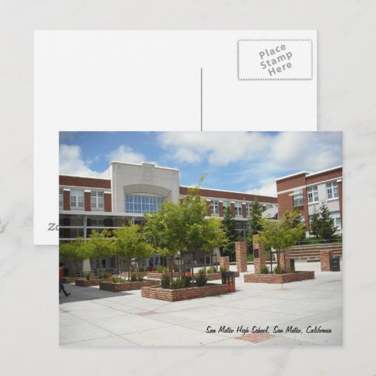 San Mateo High School Briefkaart (Voorkant / Achterkant)