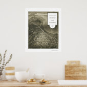 San Mateo Park, CA Panoramic Map - 1905 Poster (Keuken)