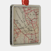 San Mateo, Santa Cruz, Santa Clara, Alameda Metalen Ornament (Rechts)