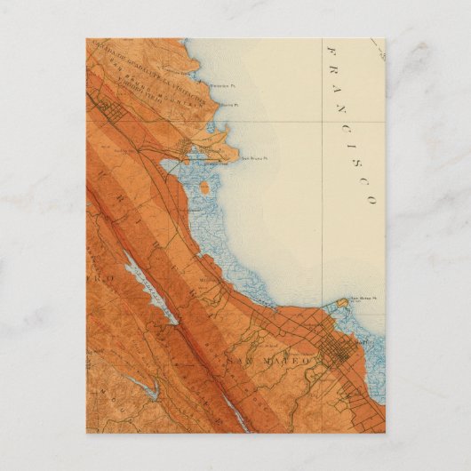 San Mateo-vierhoek met intensiteit, fouten Briefkaart (Voorkant)