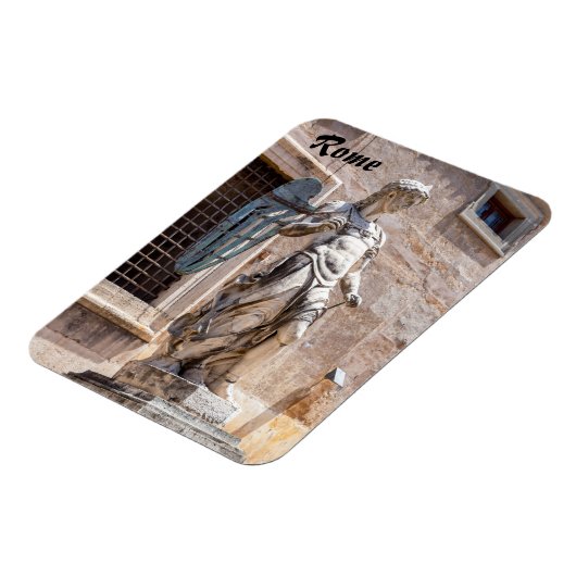 San Michele beeld in Castle Sant'Angelo - Rome Magneet (Linkerzijde)